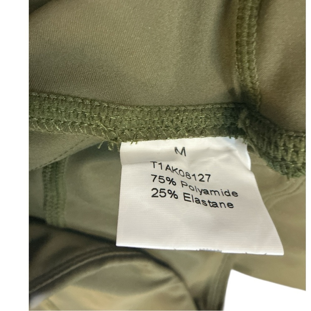 Green Leggings with Elastic Waistband and Relaxed Fit - Picture 3 of 4
